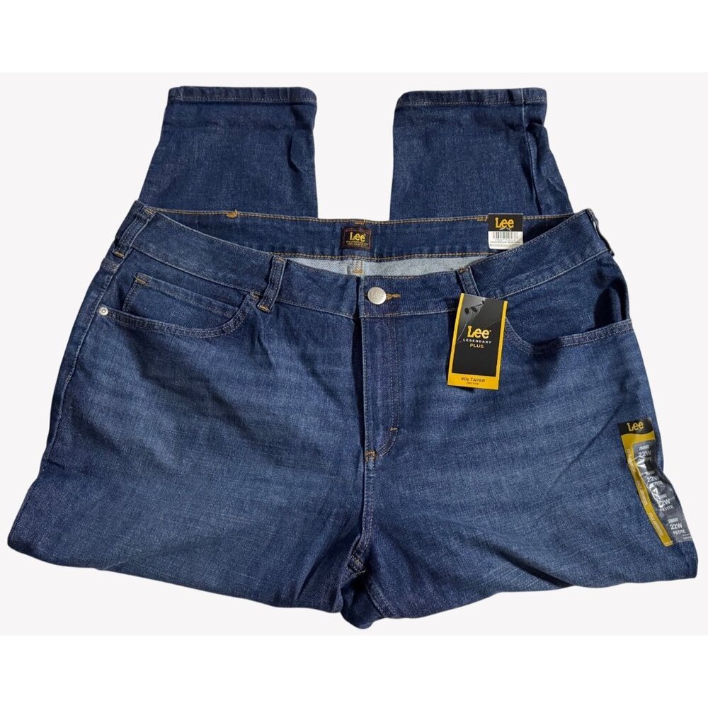 NWT Lee Womens Legendary Plus 90s TAPER Mid Rise Jeans 22W Petite Straight Fit - Picture 2 of 12